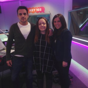 Fran with presenters Mike Toolan and Chelsea Norris